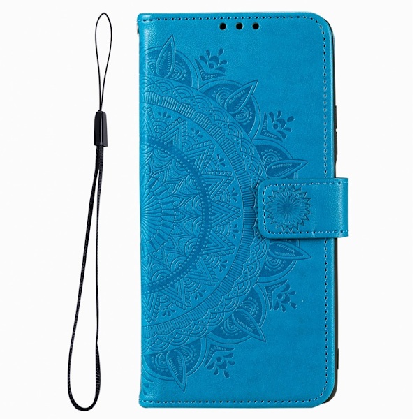 Motorola Moto G54 5G Fodral Mandala Läder Blå