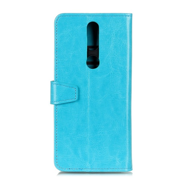 Nokia 2.4 - Crazy Horse Fodral - Blå Blue Blå