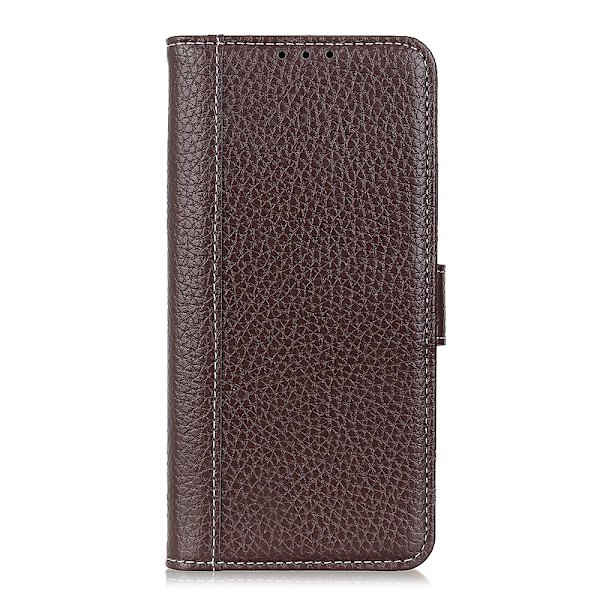 Samsung Galaxy A72 - Litchi Läder Fodral - Brun Brown Brun
