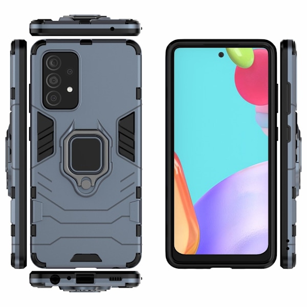Samsung Galaxy A52 / A52s - Hybrid Ring Skal - Blå Blue Blå