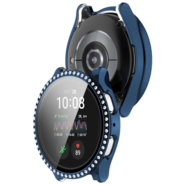 Galaxy Watch 7 40 mm Skal Med Skärmskydd Strass Mörk Blå
