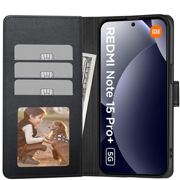 Tech-Protect Xiaomi Redmi Note 15 Pro Plus Fodral Läder Svart
