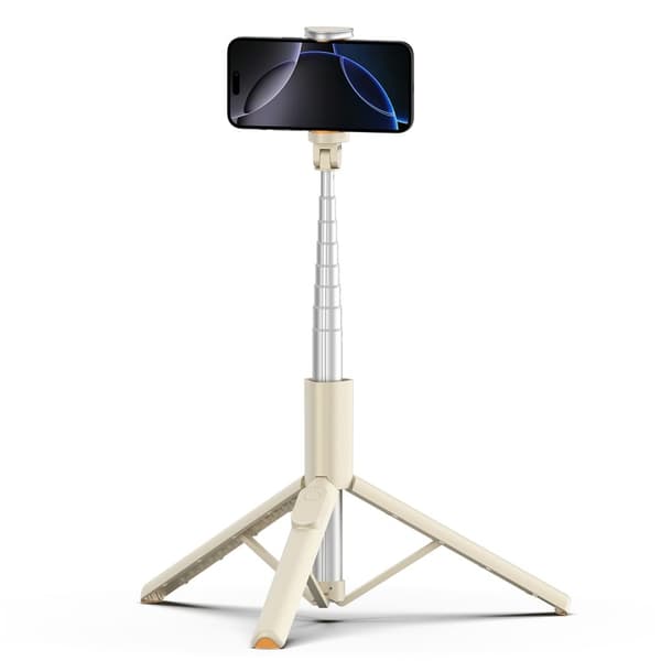 Tech-Protect 146 cm Bluetooth Selfiestick Tripod Beige