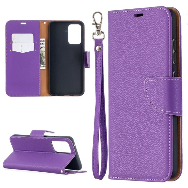 Samsung Galaxy A52 / A52s - Litchi Shark Fodral - Lila Purple Lila