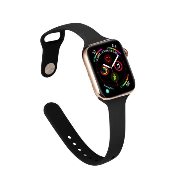 Silikon Armband Apple Watch 38/40/41 mm - Svart Black Svart