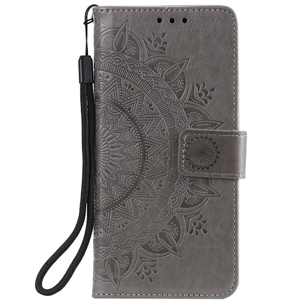 Xiaomi Redmi Note 9 Pro/Note 9S - Mandala Plånboksfodral - Grå Grey Grå