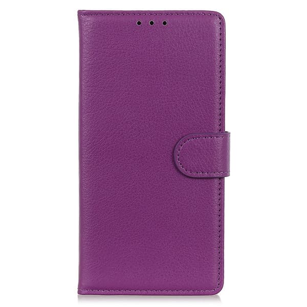 Google Pixel 10a Fodral Litchi Läder Lila