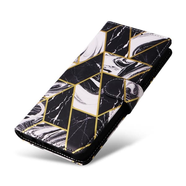 Samsung Galaxy A18/A17/A26 Fodral Läder Marmor Svart