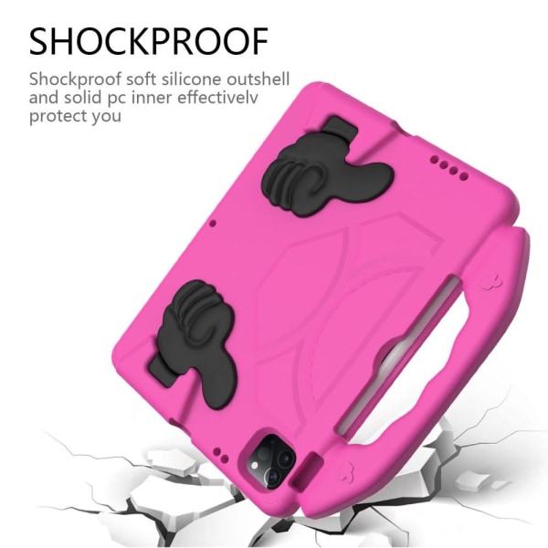 iPad Air 2020/2022 / Pro 11 - EVA Shockproof Kickstand Skal - Ro Pink Rosa