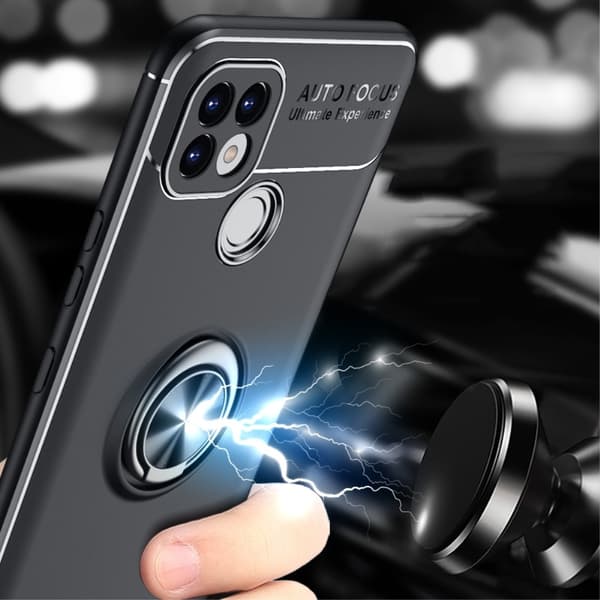 Realme C21 - Ring Skal - Svart Svart