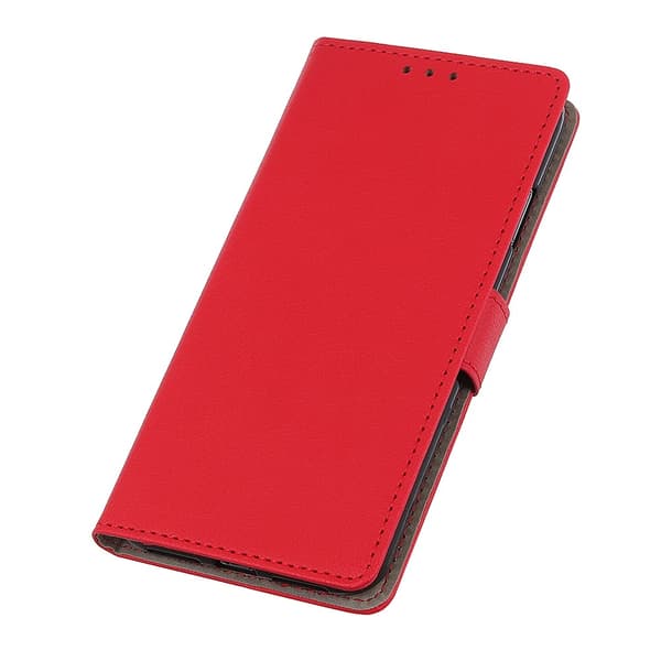 Motorola Moto G200 Fodral Solid Läder Röd