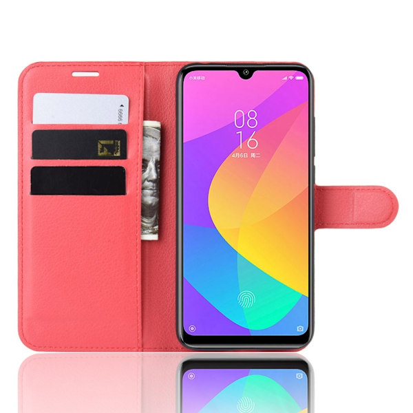 Xiaomi Mi A3 - Litchi Plånboksfodral - Röd Red Röd