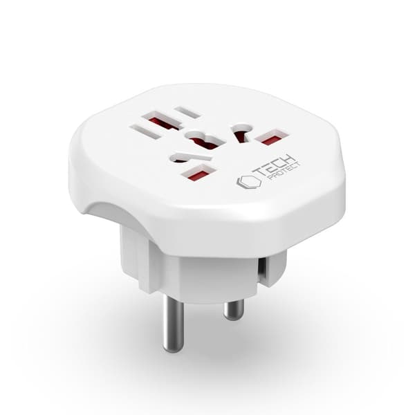 Tech-Protect Universal Reseadpater EU Plugg Vit