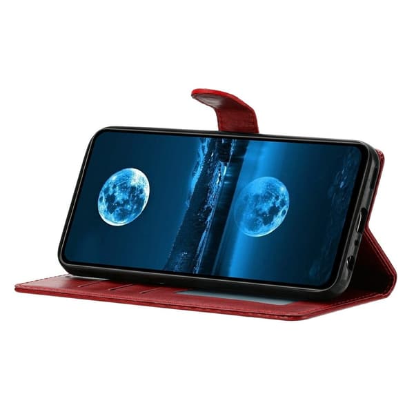 iPhone 17 Pro Max Fodral Läder Röd