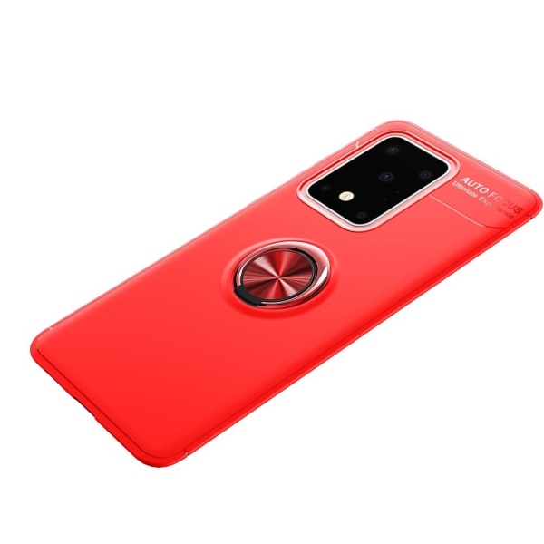Samsung Galaxy S20 Ultra - Ring Skal - Röd Red Röd