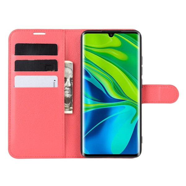 Xiaomi Mi Note 10/10 Pro - Litchi Plånboksfodral - Röd Red Röd