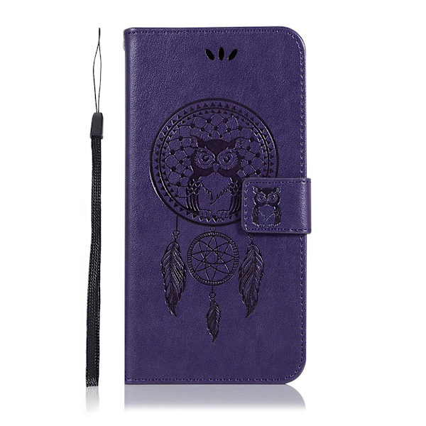 Xiaomi Redmi 9C Fodral Owl Dream Catcher Lila