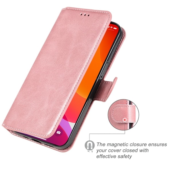 iPhone 13 Pro Fodral Läder Roséguld Rosa guld