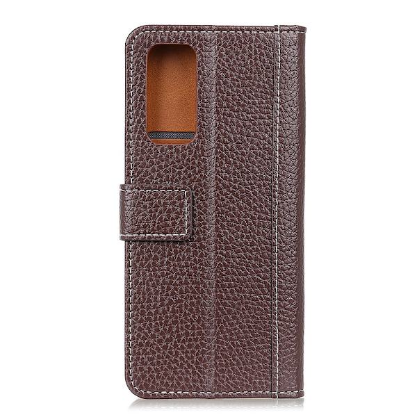 Samsung Galaxy A72 - Litchi Läder Fodral - Brun Brown Brun
