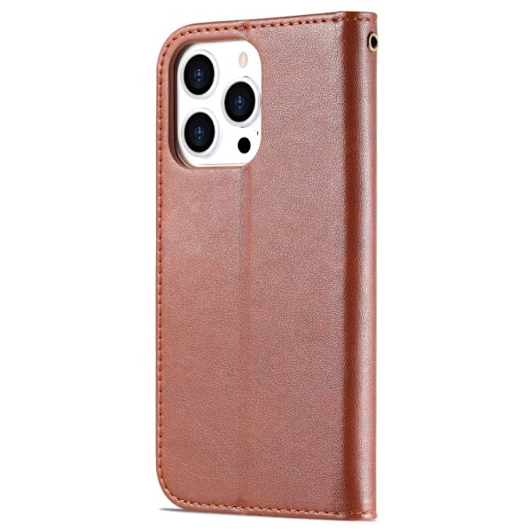 AZNS iPhone 14 Pro Fodral Läder Brun