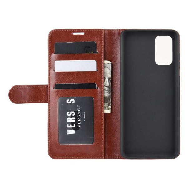 Samsung Galaxy S20 Plus - Crazy Horse Plånboksfodral - Brun Brown Brun