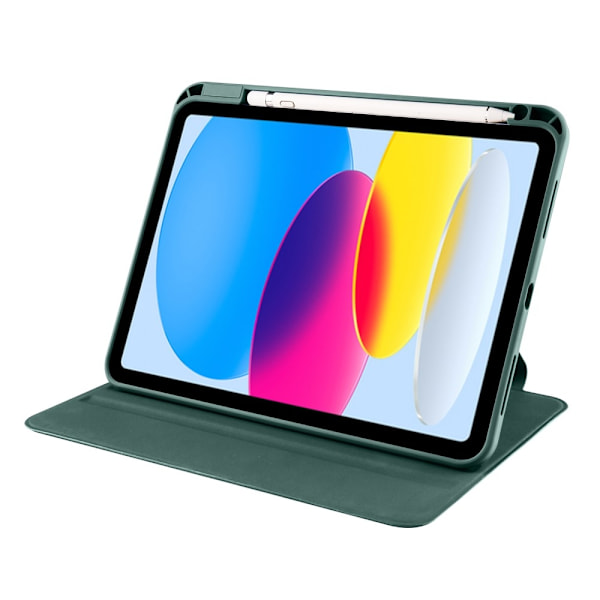 iPad Air 13 2025/2024 Fodral Hybrid Rotation Pennhållare Grön