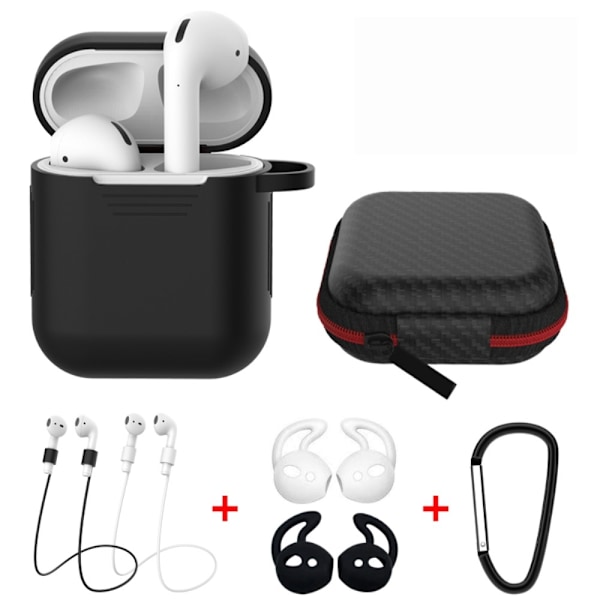 Komplett paket för dina AirPods - Svart Black Svart