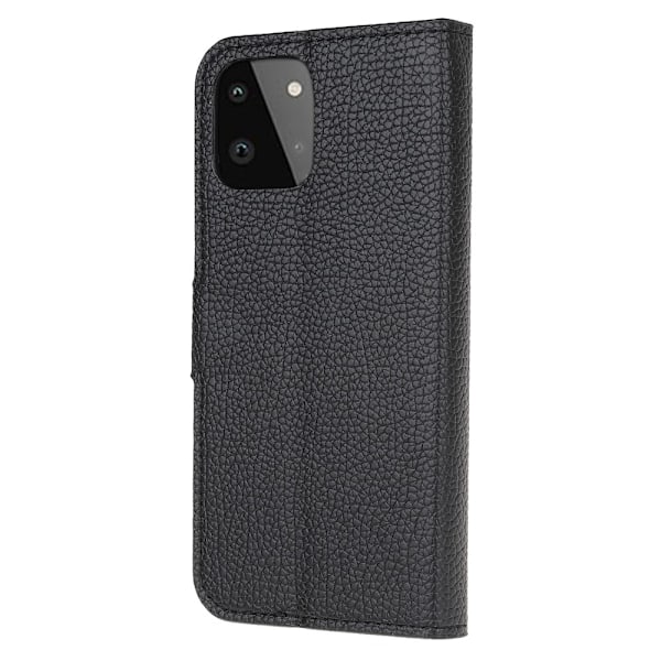 Samsung Galaxy A22 5G - Litchi Läder Fodral - Svart Svart