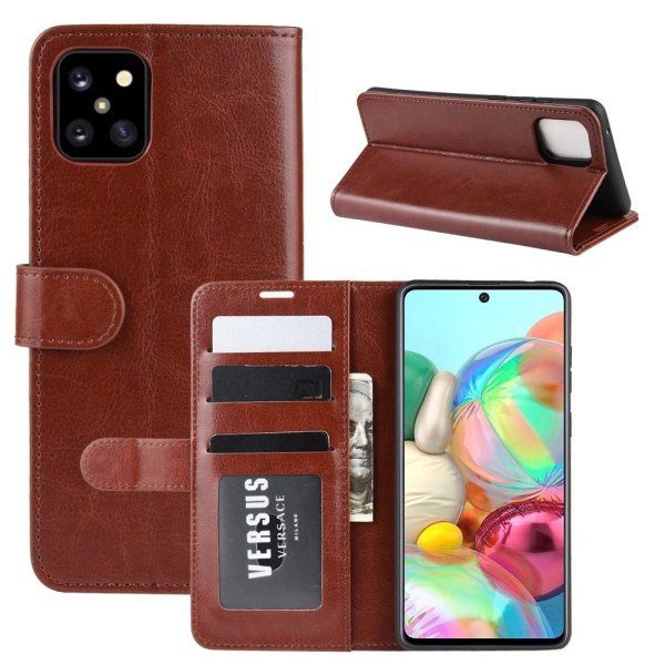 Samsung Galaxy Note 10 Lite - Crazy Horse Plånboksfodral - Brun Brown Brun