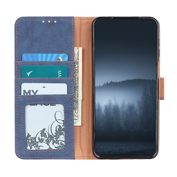 Xiaomi Mi 11 Ultra - KHAZNEH Split Läder Fodral - Blå Blue Blå