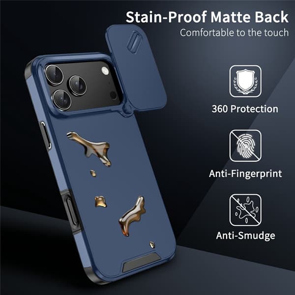 iPhone 18 Pro Max/17 Pro Max Skal Hybrid Armor CamCover Blå