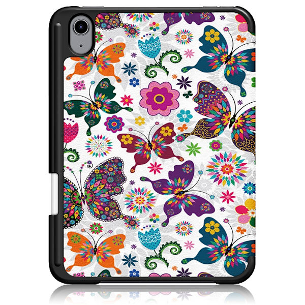 iPad Mini 2024/2021 Fodral Tri-Fold Med Pennhållare Butterfly