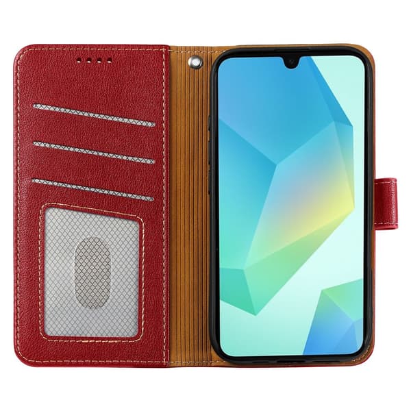 Samsung Galaxy A27 Plånboksfodral Läder Röd