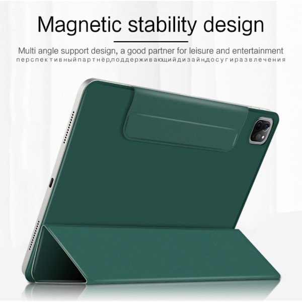 iPad Pro 12.9 (2018/2020/2021) - Solid Tri-Fold Fodral - Grön Grön