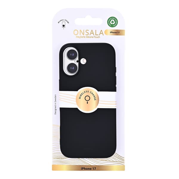 Onsala iPhone 17 Mobilskal Med Silikonkänsla Svart