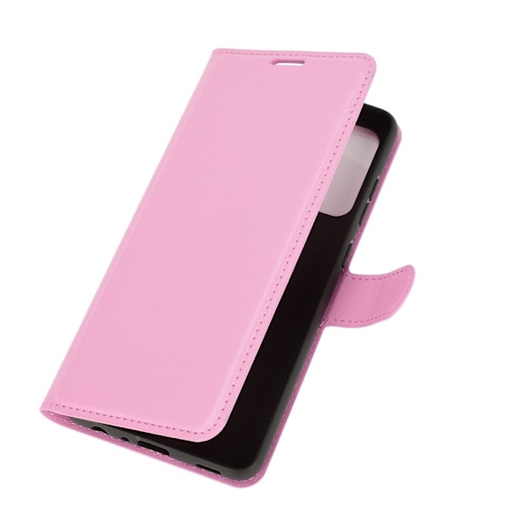 Samsung Galaxy A72 - Litchi Läder Fodral - Ljus Rosa LightPink Ljus Rosa