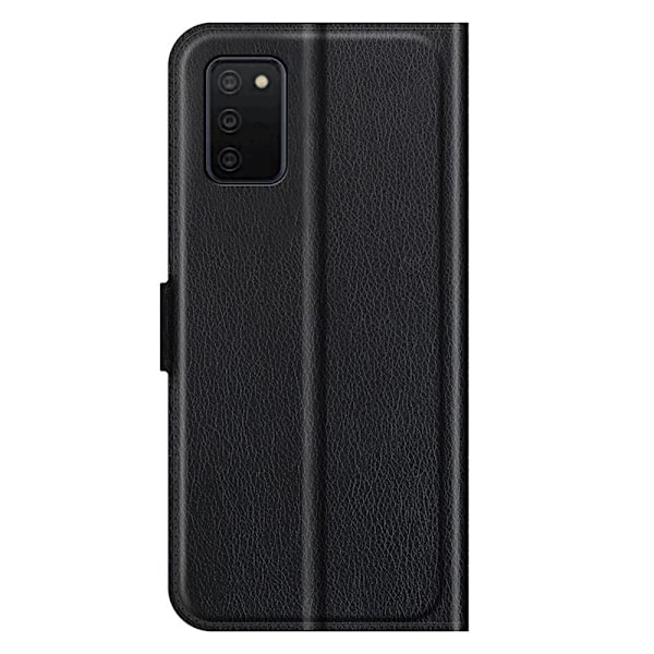 Samsung Galaxy A03s Fodral Litchi Läder Svart