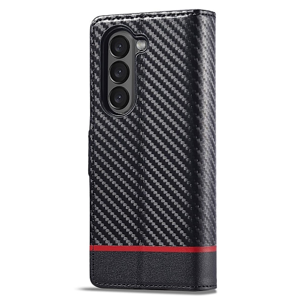 LC.IMEEKE Galaxy Z Fold 6 Fodral Kolfiber Textur Svart