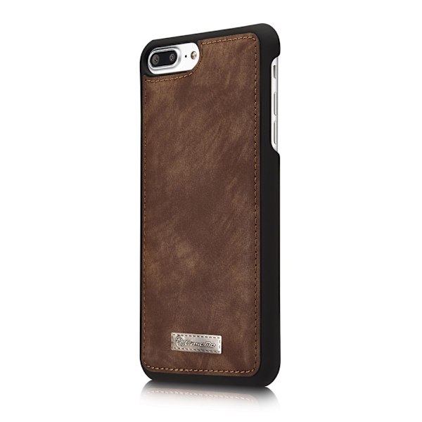 iPhone 7/8 Plus - CASEME 2-i-1 Multifunktionellt Plånboksfodral - Brun Brown Brun