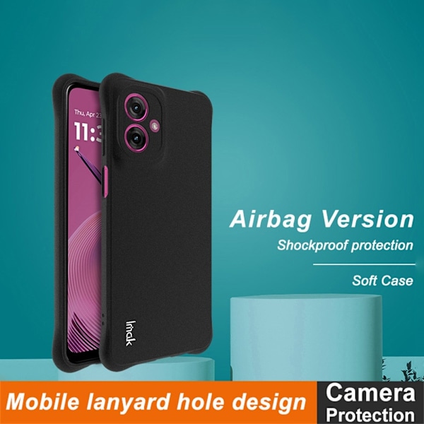 IMAK Motorola Moto G55 5G Skal TPU Shockproof Svart