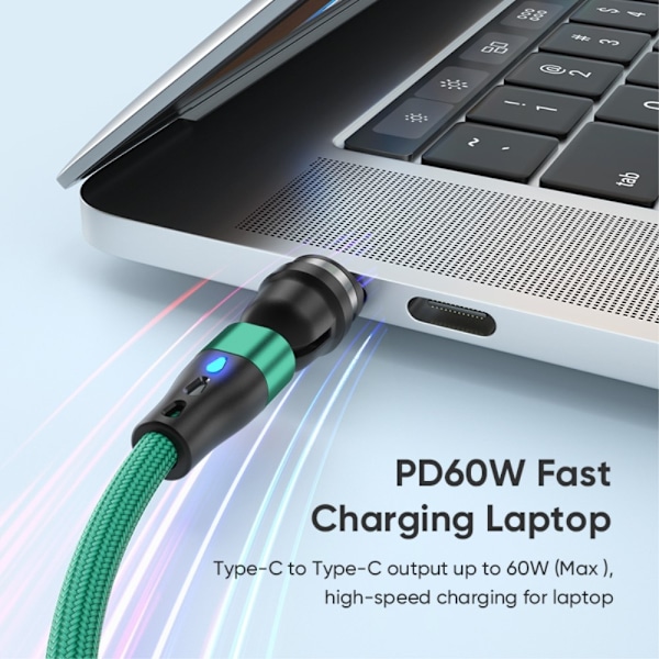 ENKAY 1 m 2in1 PD 60W USB-C - Lightning/USB-C 360° Magnetkabel