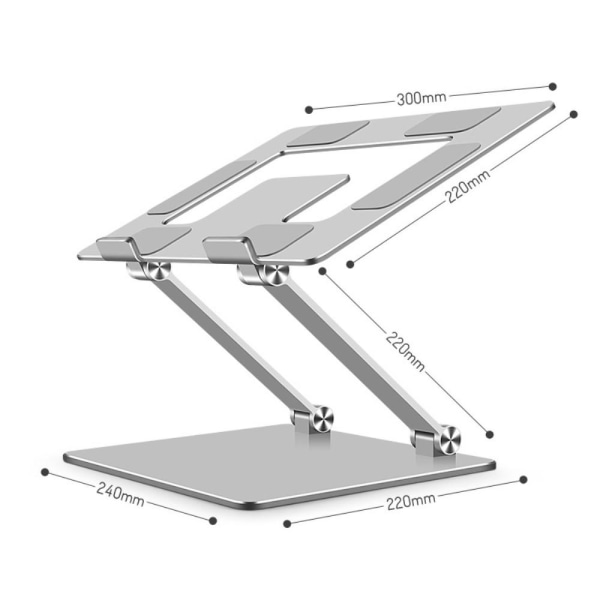 Justerbart Laptop Ställ Aluminium Grå