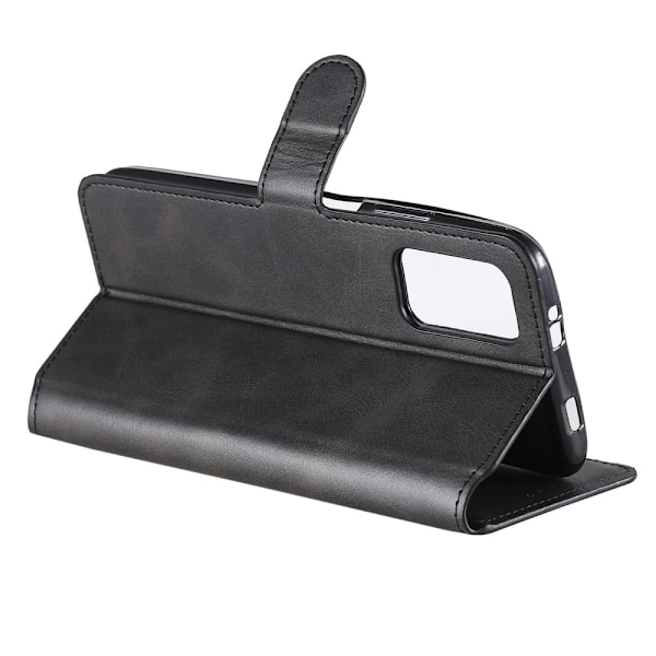 Xiaomi Redmi 9T - Solid Läder Fodral - Svart Black Svart
