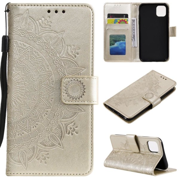 iPhone 11 - Plånboksfodral Mandala - Guld Gold Guld