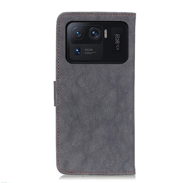 Xiaomi Mi 11 Ultra - KHAZNEH Split Läder Fodral - Svart Black Svart