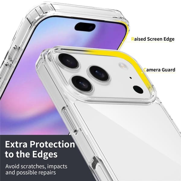 iPhone 17 Pro Skal Shockproof Hybrid Transparent