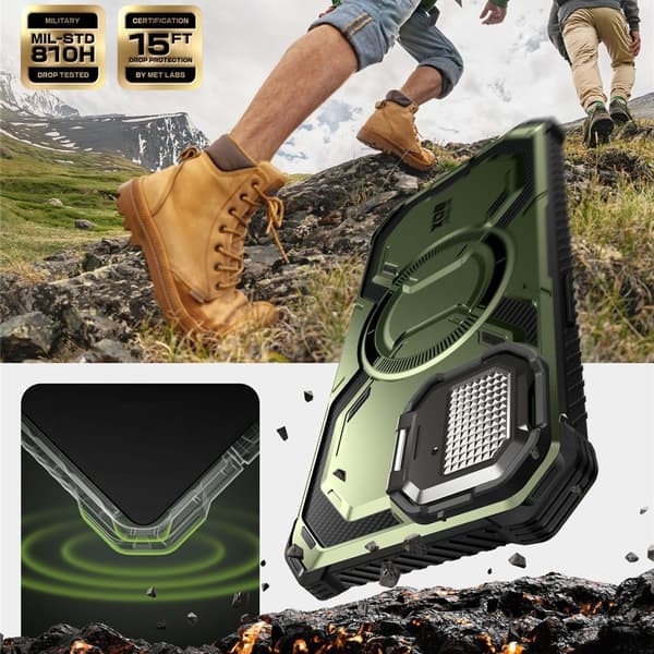 Supcase iPhone 17e / 16e Skal MagSafe Iblsn ArmorBox Guldan