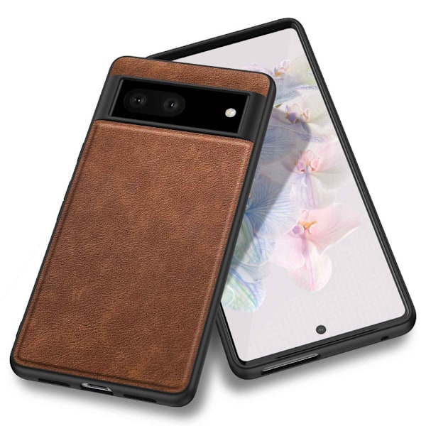 Google Pixel 7 Skal Retro Läderbelagt Brun
