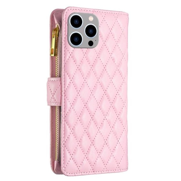 iPhone 15 Pro Max Fodral Diamond Multifunktionell Rosa