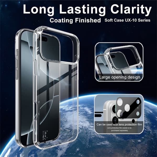 IMAK iPhone 17 Pro Max Skal Soft TPU Transparent